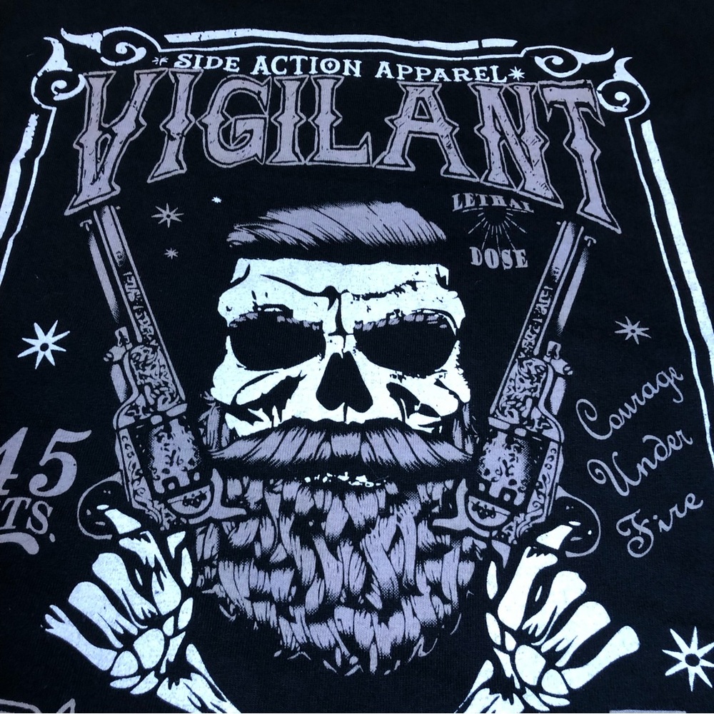 Large side action Apparel Vigilant Snake Oil tee.  law enforcement. - Picture 6 of 6